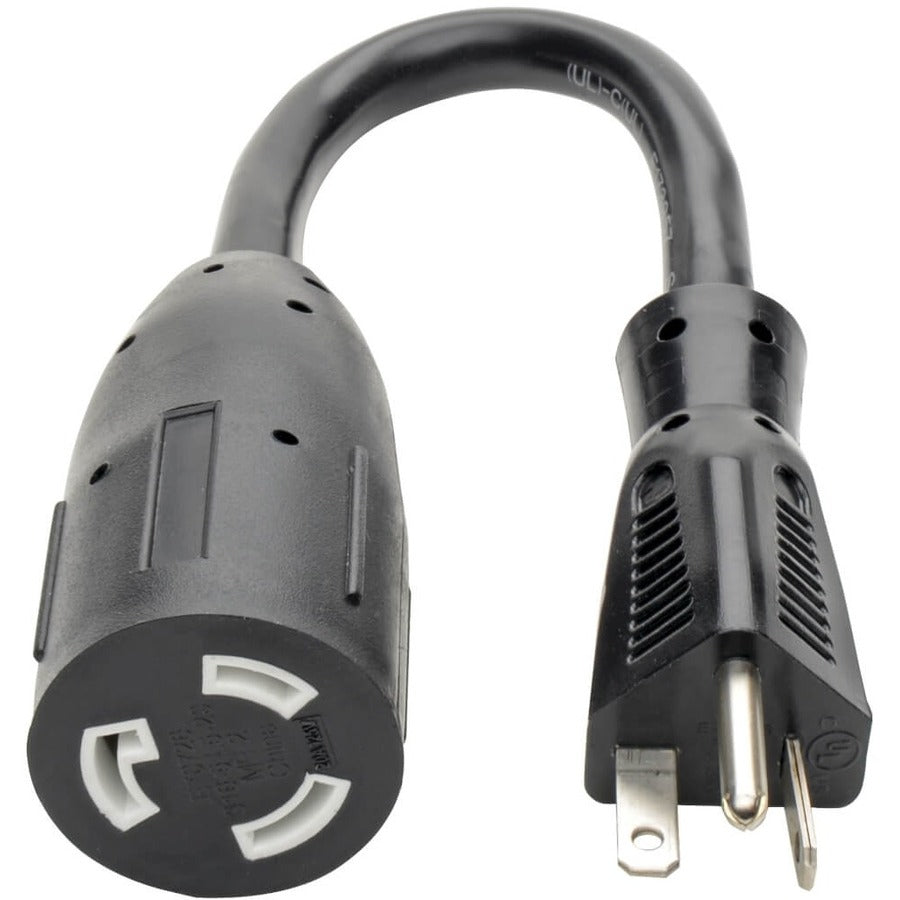 Eaton Tripp Lite Series Power Cord Adapter, NEMA L5-20R to NEMA 5-20P - Heavy-Duty, 20A, 120V, 12 AWG, 8.66-in. (21.99 cm), Black — P044-06I
