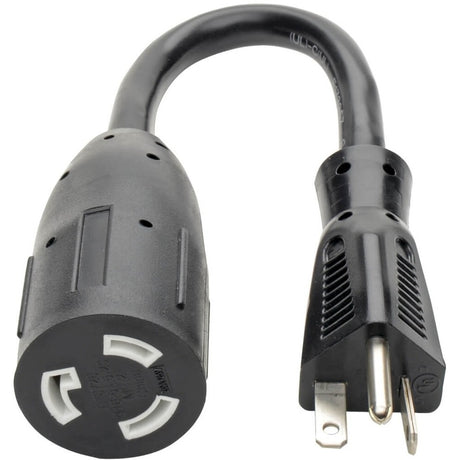 Eaton Tripp Lite Series Power Cord Adapter, NEMA L5-20R to NEMA 5-20P - Heavy-Duty, 20A, 120V, 12 AWG, 8.66-in. (21.99 cm), Black — P044-06I