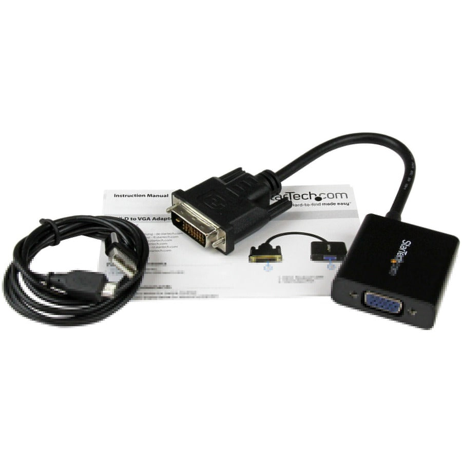 StarTech.com DVI-D to VGA Active Adapter Converter Cable - 1080p — DVI2VGAE