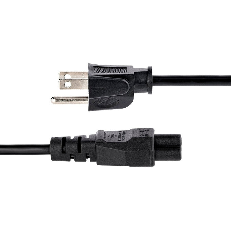 StarTech.com 10ft (3m) Laptop Power Cord, NEMA 5-15P to C5 (Clover Leaf), 10A 125V, 18AWG, Laptop Replacement Cord, Power Brick Cable — PXT101NB3S10