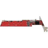 StarTech.com 2x M.2 NGFF SSD RAID Controller Card plus 2x SATA III Ports - PCIe - Two Slot PCI Express M.2 RAID Card plus Two SATA Ports — PEXM2SAT3422