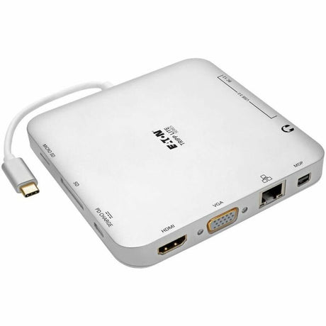 Eaton Tripp Lite Series USB-C Dock, Dual Display - 4K HDMI/mDP, VGA, USB 3.x (5Gbps), USB-A/C Hub, GbE, 60W PD Charging — U442-DOCK2-S