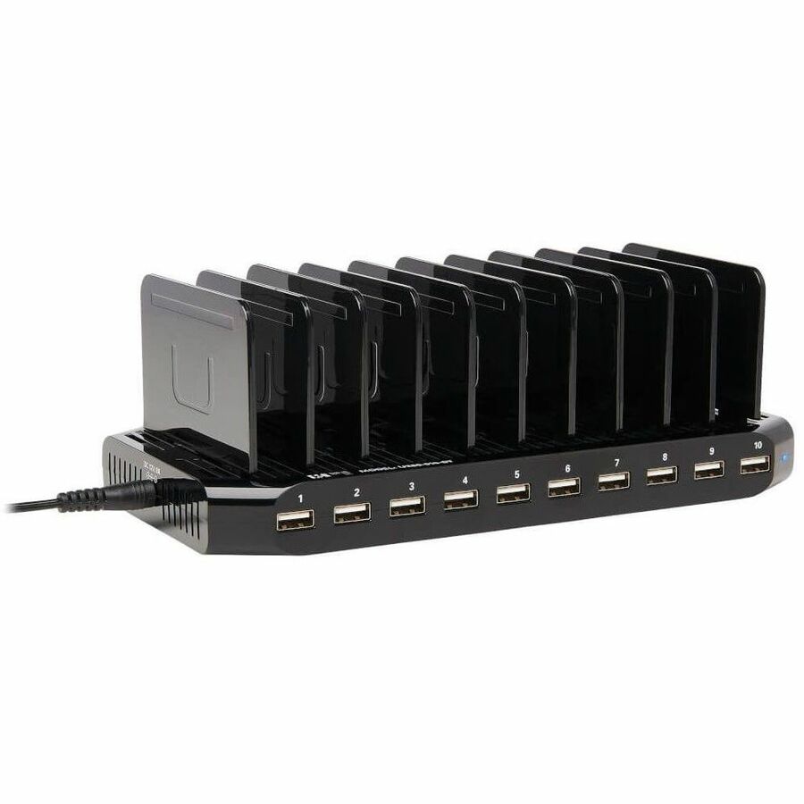 Eaton Tripp Lite Series 10-Port USB Charging Station with Adjustable Storage, 12V 8A (96W) USB Charger Output — U280-010-ST
