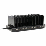 Eaton Tripp Lite Series 10-Port USB Charging Station with Adjustable Storage, 12V 8A (96W) USB Charger Output — U280-010-ST