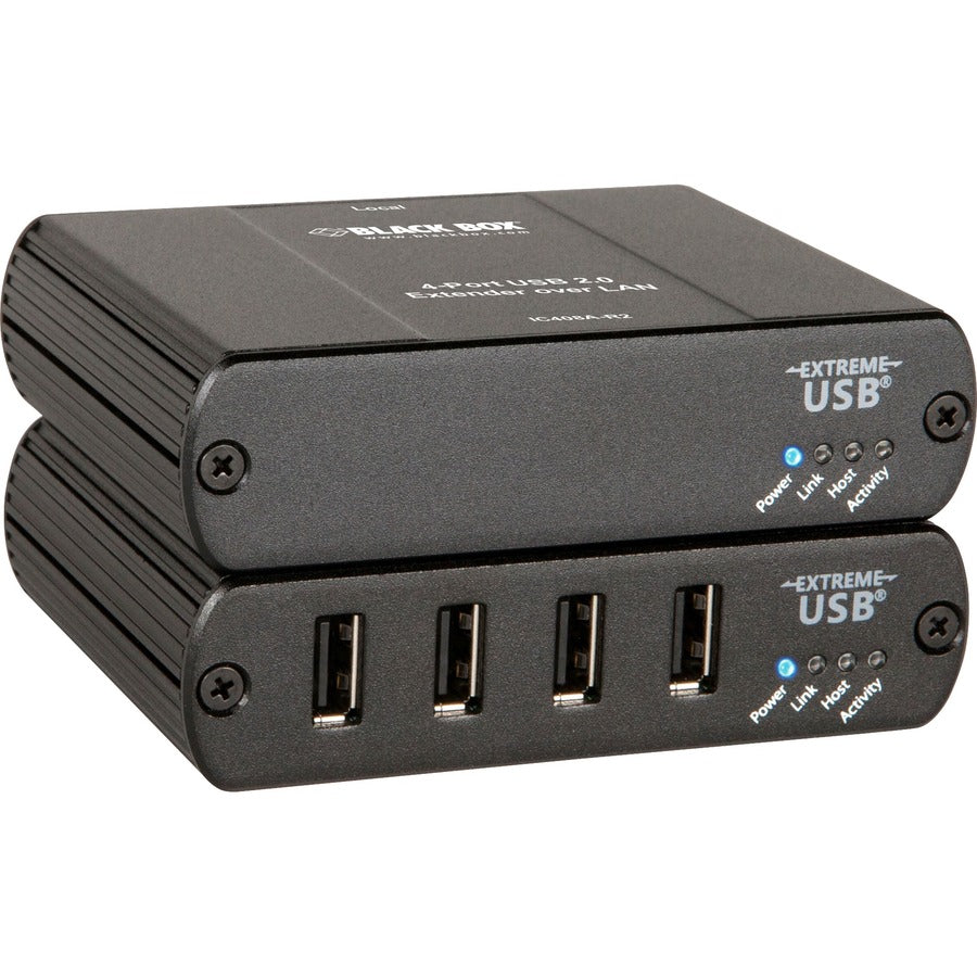 Black Box USB 2.0 Extender - CATx/LAN, 4-Port — IC408A-R2