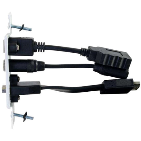 C2G Decorative HDMI Wall Plate with USB and 3.5mm White — 39873