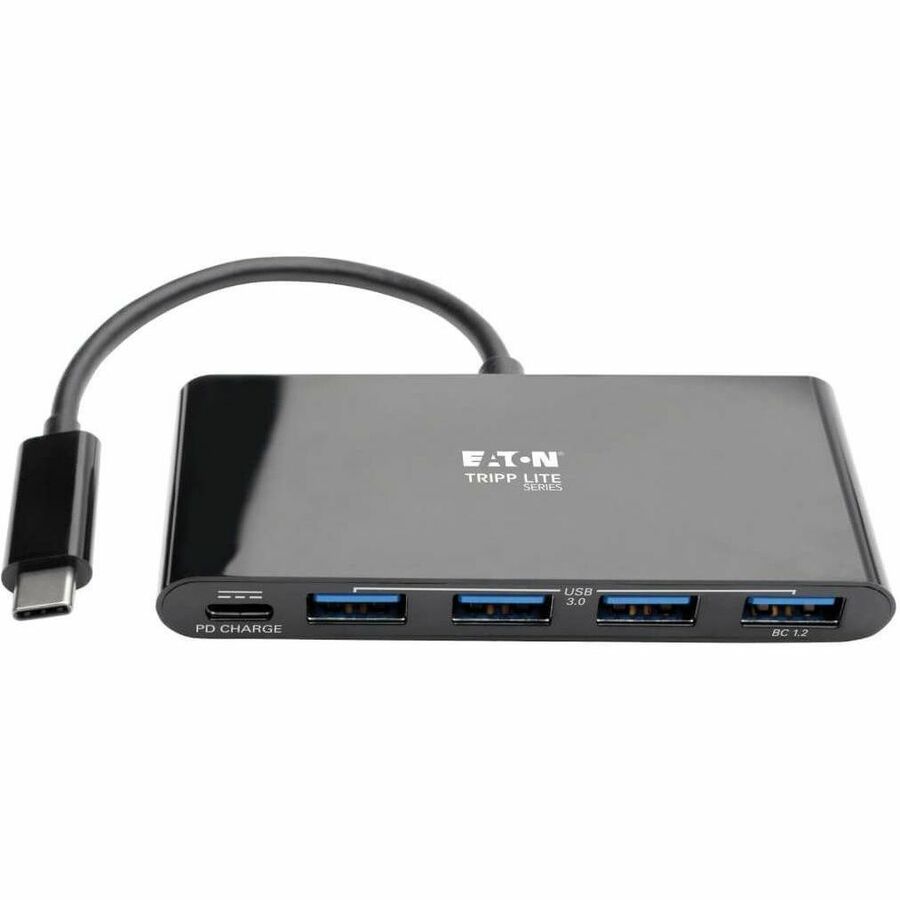 Eaton Tripp Lite Series 4-Port USB-C Hub, USB 3.x (5Gbps), 4x USB-A Ports, 60W PD Charging, Black — U460-004-4AB-C