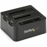 StarTech.com Dual-Bay USB 10Gbps to SATA Hard Drive Docking Station, 2.5/3.5" SATA I/II/III, SSD/HDD Dock, USB Hard Drive Bay, Top-Loading — SDOCK2U313