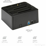 StarTech.com Dual-Bay USB 10Gbps to SATA Hard Drive Docking Station, 2.5/3.5" SATA I/II/III, SSD/HDD Dock, USB Hard Drive Bay, Top-Loading — SDOCK2U313