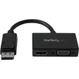 StarTech.com Travel A/V Adapter: 2-in-1 DisplayPort to HDMI or VGA — DP2HDVGA