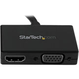 StarTech.com Travel A/V Adapter: 2-in-1 DisplayPort to HDMI or VGA — DP2HDVGA