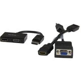 StarTech.com Travel A/V Adapter: 2-in-1 DisplayPort to HDMI or VGA — DP2HDVGA