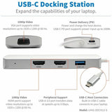 Eaton Tripp Lite Series USB-C Dock, Triple Display - HDMI, VGA, USB 3.x (5Gbps), USB-A Hub, 60W PD Charging — U442-DOCK12-S
