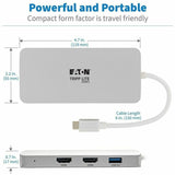 Eaton Tripp Lite Series USB-C Dock, Triple Display - HDMI, VGA, USB 3.x (5Gbps), USB-A Hub, 60W PD Charging — U442-DOCK12-S