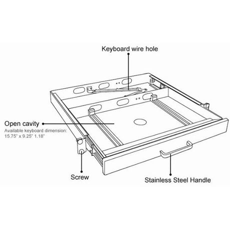 Adesso Touchpad Keyboard with Rackmount — AKB-425UB-MRP