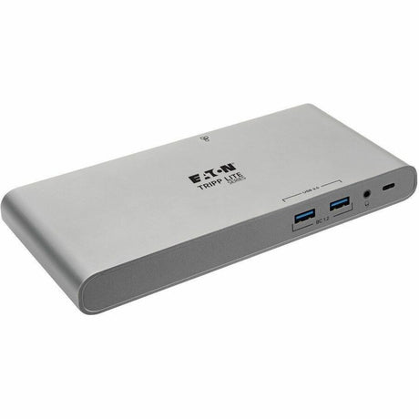 Eaton Tripp Lite Series USB-C Dock, Triple Display - 4K HDMI/DisplayPort, VGA, USB 3.x (5Gbps), USB-A/C Hub Ports, GbE, 100W PD Charging - Thunderbolt 3, Silver — U442-DOCK4-S