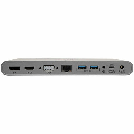 Eaton Tripp Lite Series USB-C Dock, Triple Display - 4K HDMI/DisplayPort, VGA, USB 3.x (5Gbps), USB-A/C Hub Ports, GbE, 100W PD Charging - Thunderbolt 3, Silver — U442-DOCK4-S
