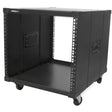 StarTech.com 4-Post 9U Mobile Open Frame Server Rack, 19" Network Rolling Rack for Narrow Spaces, Small Data Rack with Casters, TAA — RK960CP