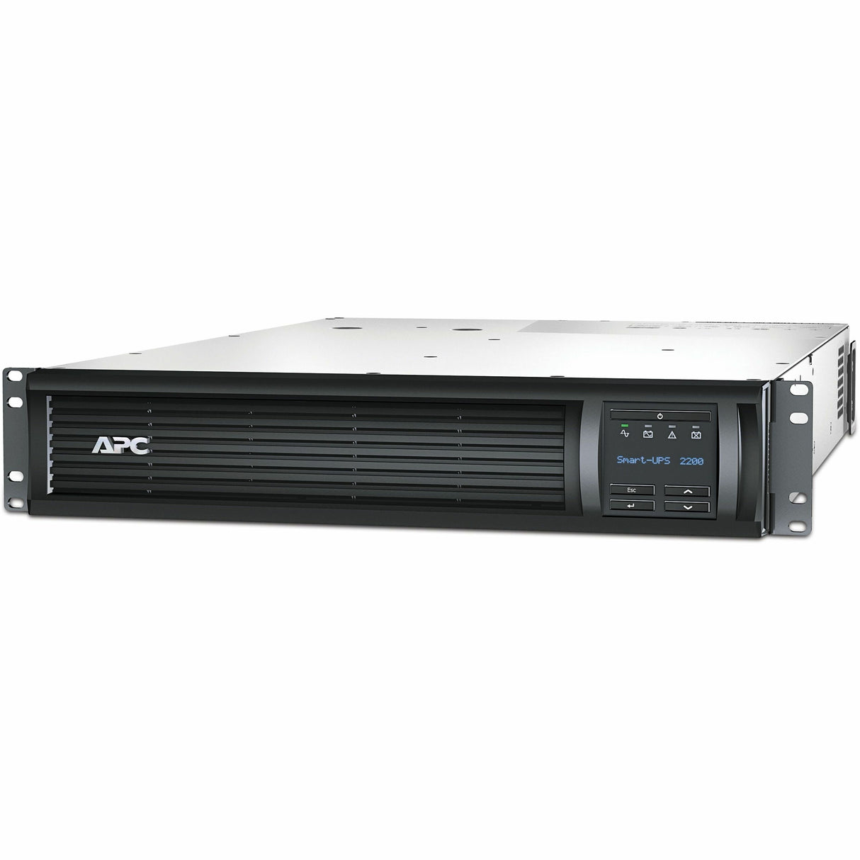 APC Smart-UPS, Line Interactive, 2200VA, Rackmount 2U, 120V, 6x NEMA 5-15R+2x NEMA 5-20R outlets, Network Card, AVR, LCD — SMT2200RM2UNC