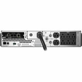 APC Smart-UPS, Line Interactive, 2200VA, Rackmount 2U, 120V, 6x NEMA 5-15R+2x NEMA 5-20R outlets, Network Card, AVR, LCD — SMT2200RM2UNC