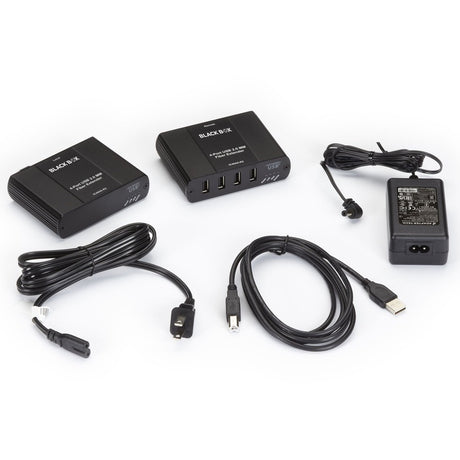 Black Box USB 2.0 Extender - Multimode Fiber, 4-Port — IC404A-R2