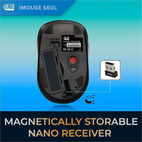 Adesso iMouse S60L - 2.4 GHz Wireless Programmable Nano Mouse — iMouse S60L