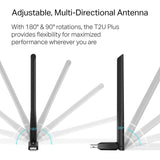 TP-Link Archer T2U Plus - IEEE 802.11ac Dual Band Wi-Fi Adapter for Desktop/Notebook — Archer T2U Plus