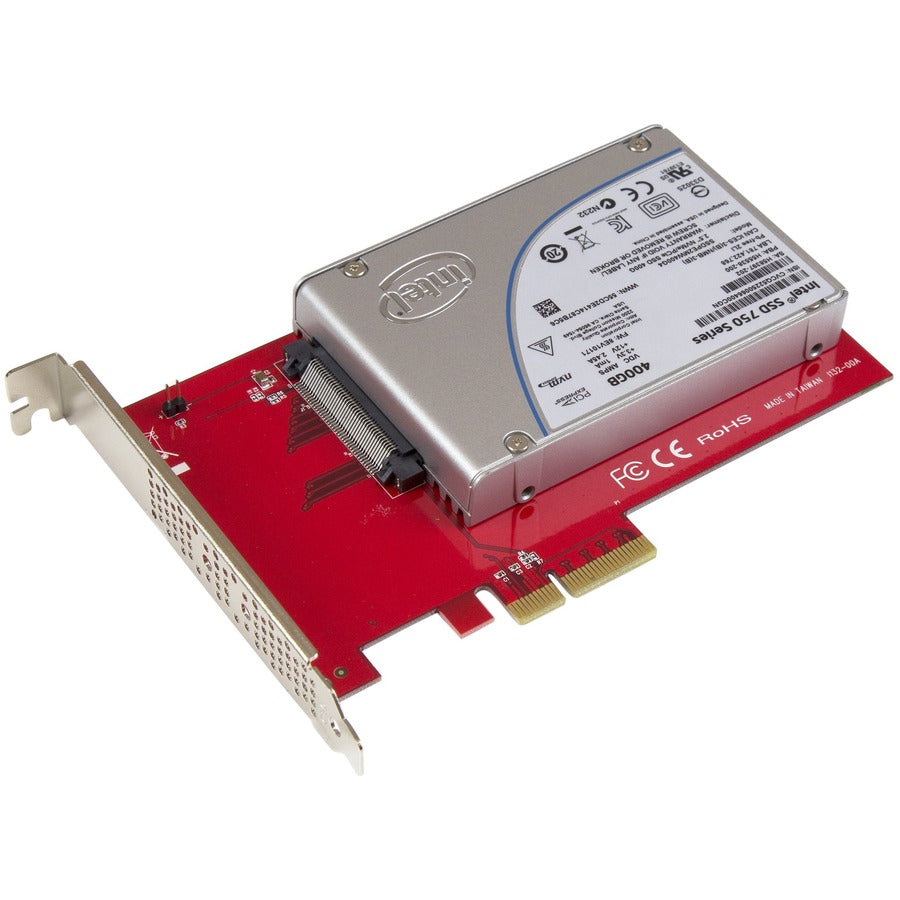StarTech.com U.2 to PCIe Adapter for 2.5" U.2 NVMe SSD - SFF-8639 PCIe Adapter - x4 PCI Express 4.0 - NVMe PCIe Adapter - U.2 PCIe Card — PEX4SFF8639