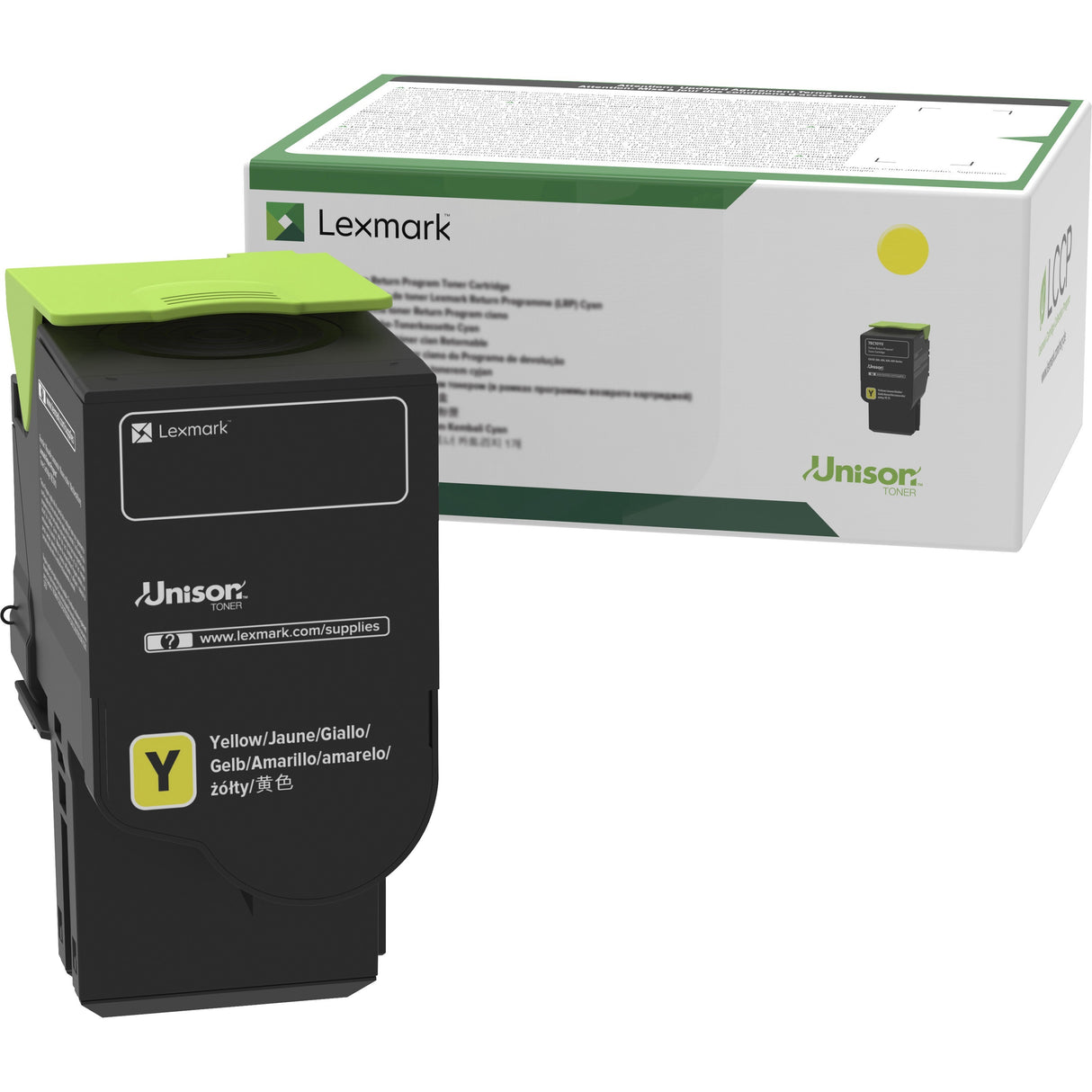 Lexmark Unison Original Standard Yield Laser Toner Cartridge - Yellow - 1 Each — 78C10Y0