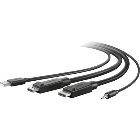 Belkin TAA DUAL DP/USB/AUD SKVM CBL, DP M/M; USB A/B, 10' — F1D9020B10T