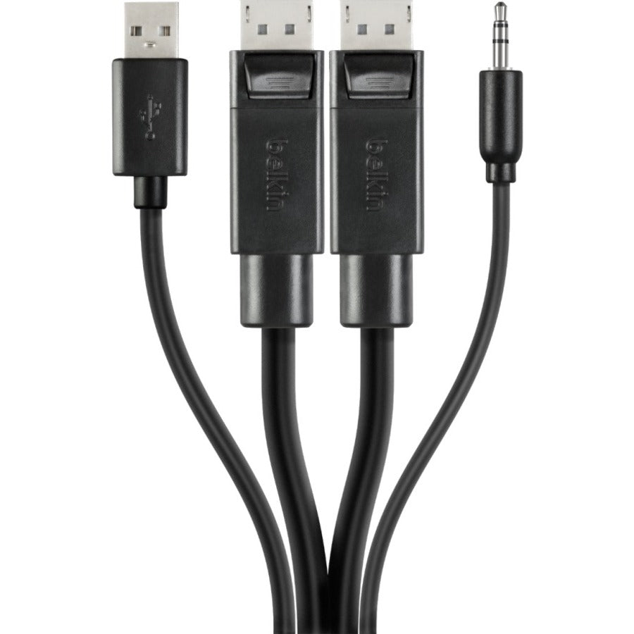 Belkin TAA DUAL DP/USB/AUD SKVM CBL, DP M/M; USB A/B, 10' — F1D9020B10T