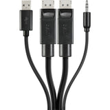 Belkin TAA DUAL DP/USB/AUD SKVM CBL, DP M/M; USB A/B, 10' — F1D9020B10T