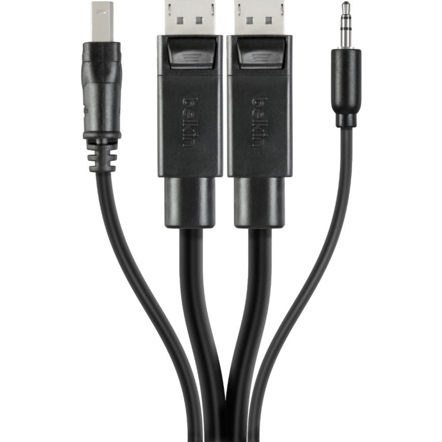 Belkin TAA DUAL DP/USB/AUD SKVM CBL, DP M/M; USB A/B, 10' — F1D9020B10T