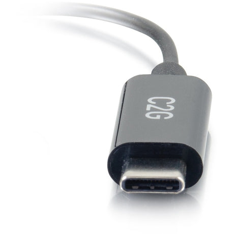 C2G USB-C to AUX Adapter Converter - 3.5mm, Supports High Resolution Audio, Black — 54426