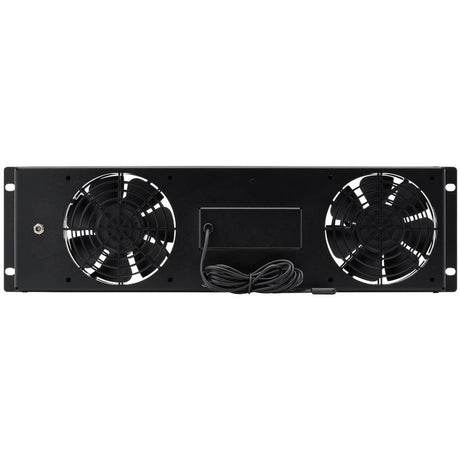 Eaton Tripp Lite Series 3U Digital Temperature Sensor with 2 12VDC Extra-Quiet Fans, Blanking Panel, LCD — SRFAN3UDCTEMP