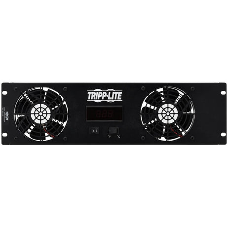 Eaton Tripp Lite Series 3U Digital Temperature Sensor with 2 12VDC Extra-Quiet Fans, Blanking Panel, LCD — SRFAN3UDCTEMP