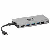 Eaton Tripp Lite Series USB-C Dock - 4K HDMI, USB 3.x (5Gbps), USB-A/C Hub Ports, GbE, Memory Card, 100W PD Charging, Detachable Cord — U442-DOCK5D-GY