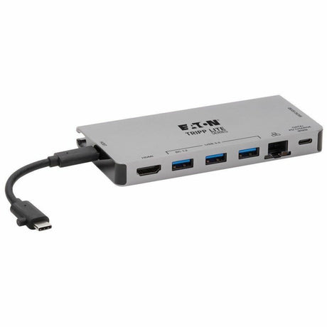 Eaton Tripp Lite Series USB-C Dock - 4K HDMI, USB 3.x (5Gbps), USB-A/C Hub Ports, GbE, Memory Card, 100W PD Charging, Detachable Cord — U442-DOCK5D-GY