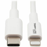Eaton Tripp Lite Series USB-C to Lightning Sync/Charge Cable (M/M), MFi Certified, White, 3 ft. (0.9 m) — M102-003-WH
