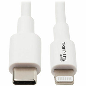 Eaton Tripp Lite Series USB-C to Lightning Sync/Charge Cable (M/M), MFi Certified, White, 3 ft. (0.9 m) — M102-003-WH
