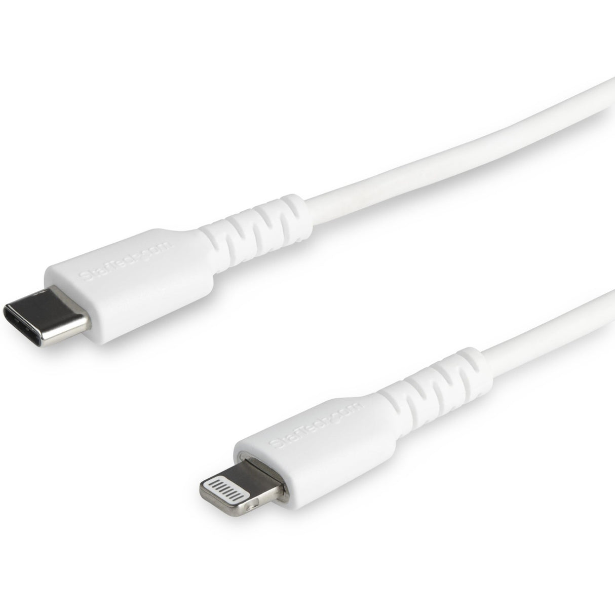 StarTech.com 3 foot/1m Durable White USB-C to Lightning Cable, Rugged Heavy Duty Charging/Sync Cable for Apple iPhone/iPad MFi Certified — RUSBCLTMM1MW