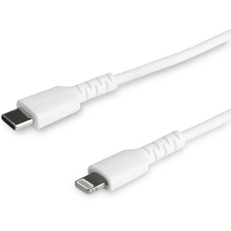 StarTech.com 3 foot/1m Durable White USB-C to Lightning Cable, Rugged Heavy Duty Charging/Sync Cable for Apple iPhone/iPad MFi Certified — RUSBCLTMM1MW