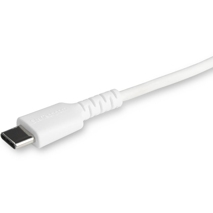 StarTech.com 3 foot/1m Durable White USB-C to Lightning Cable, Rugged Heavy Duty Charging/Sync Cable for Apple iPhone/iPad MFi Certified — RUSBCLTMM1MW