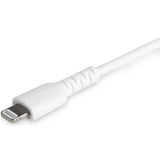 StarTech.com 3 foot/1m Durable White USB-C to Lightning Cable, Rugged Heavy Duty Charging/Sync Cable for Apple iPhone/iPad MFi Certified — RUSBCLTMM1MW