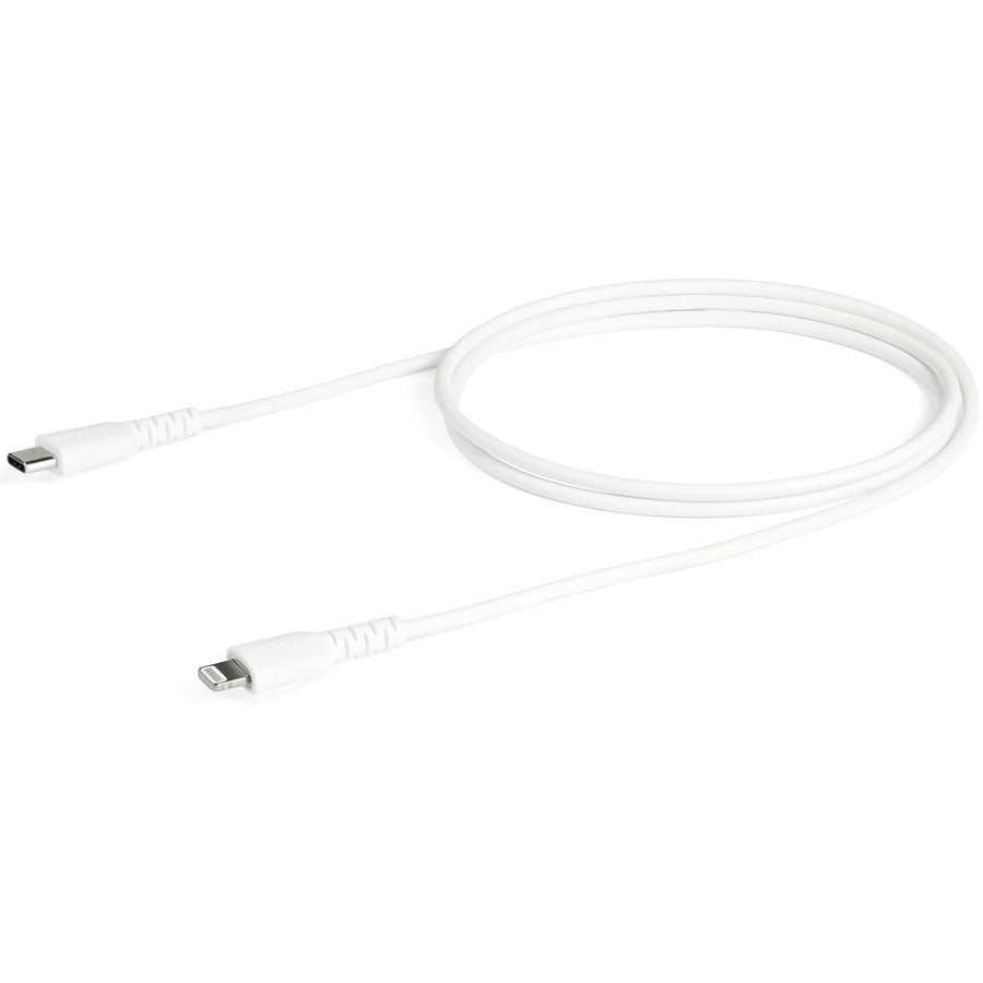 StarTech.com 3 foot/1m Durable White USB-C to Lightning Cable, Rugged Heavy Duty Charging/Sync Cable for Apple iPhone/iPad MFi Certified — RUSBCLTMM1MW