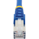 StarTech.com 3ft CAT6a Ethernet Cable, Blue Low Smoke Zero Halogen (LSZH) 10 GbE 100W PoE S/FTP Snagless RJ-45 Network Patch Cord — NLBL-3F-CAT6A-PATCH