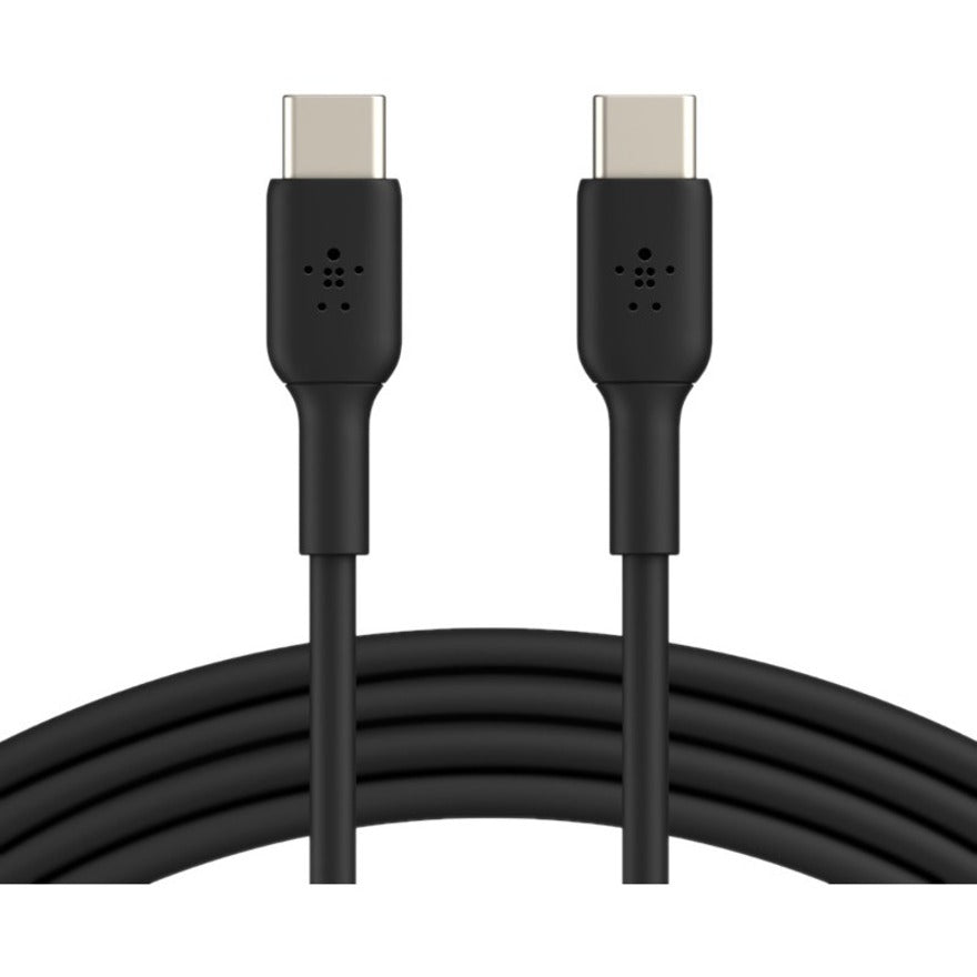 Belkin 60W USB-C to USB-C Cable - 480 Mbps - PVC - M/M - 1m/3.3ft - Black — CAB003bt2MBK