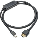 Eaton Tripp Lite Series Mini DisplayPort 1.4 to HDMI Active Adapter Cable (M/M), 4K 60 Hz, 4:4:4, HDR, HDCP 2.2, 6 ft. (1.8 m), TAA — P586-006-HD-V4A