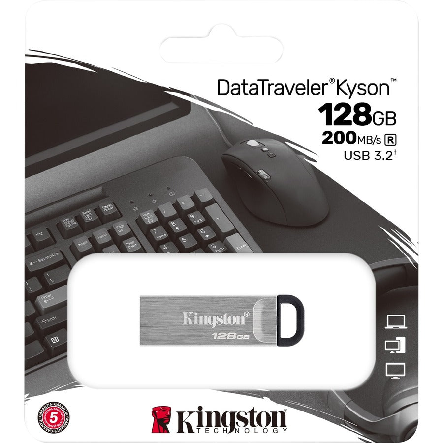 Kingston DataTraveler Kyson 128GB USB 3.2 (Gen 1) Type A Flash Drive — DTKN/128GB
