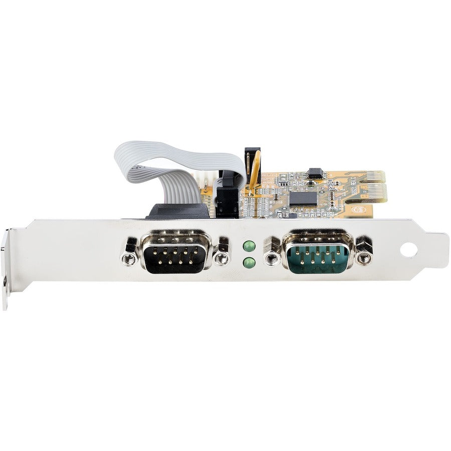 StarTech.com 2-Port PCI Express Serial Card, Dual Port PCIe to RS232 (DB9) Serial Card, 16C1050 UART, COM Retention, Windows & Linux — 21050-PC-SERIAL-CARD